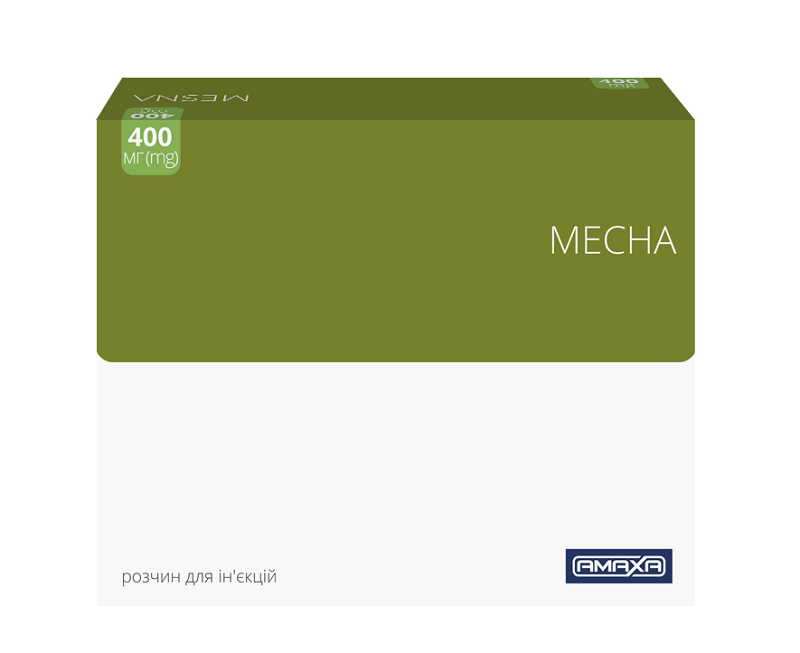МЕСНА, розчин для ін'єкцій, 100мг/мл по 4 мл в ампулі №10